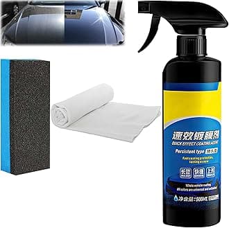 Sopami Car Coating Spray,Quick Effect Coating Agent,Quickly Coat Car Wax,Multi-Functional Coating Renewal Agent Spray,Car Scratch Wax Polish Spray Waterless Wash,Oil Film Emulsion Glass Cleaner