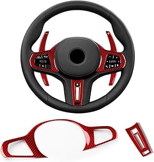 T-carbon Steering Wheel Frame Cover Trim Fits BMW 1-7Series X3-X7 I4 Z4 M2 M4 M5 M8 XM X3M -X6M;Fits G20 G21 G22 G26 G29 G30 G32 G42 F44 F90 F95 F96 Real Glass Fiber Interior Accessories