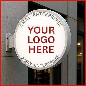 AMAY ENTERPRISES Acrylic LED Lollipop Flange Message Signage Board (18x18 INCH)(Round)