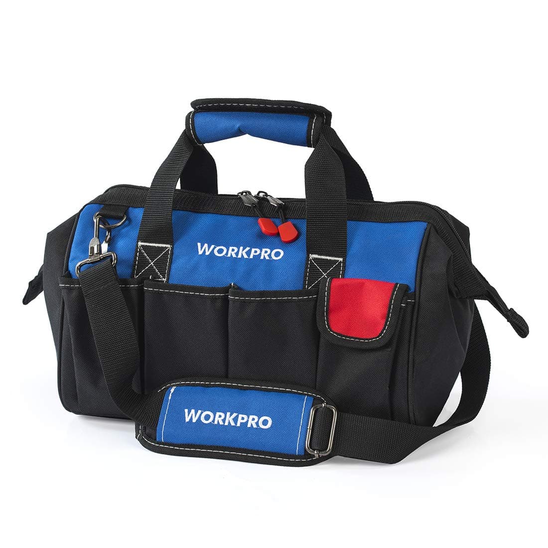 WORKPRO 14" Tool Bag Multi-Pocket Tool Organizer with Adjustable Shoulder Strap