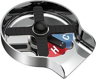 HGN Kitchen Sink Hot and Cold Glass Rinser,Temperature Adjustable Metal Cup Washer for Kitchen Sinks,Kitchen Sink Accessories,Chrome