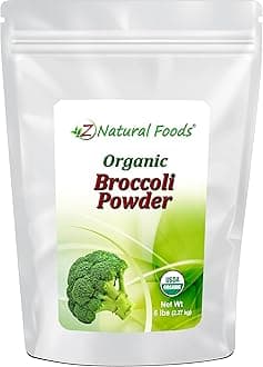 Z Natural Foods Organic Broccoli Powder, Nutrient Dense, Superfood Powder Supplement for Smoothies, Shakes, Soup, Sauces, Coffee, Pasta, More - Raw, Vegan, Gluten Free, Non GMO, Kosher, 5 lbs