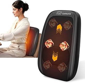 Shiatsu Back Massager with Heat, Kneading Back Massager for Back Pain Deep Tissue, Chair Massage Seat Cushion, 4D Roller Travel Up & Down Massage for Full Back,Office Car,Home use, Gifts/Presents