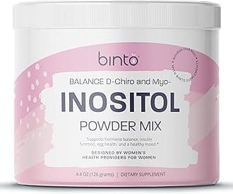 Binto Inositol Powder Mix | 60-Day Supply | 40:1 Ratio of Myo and D-Chiro Inositol | Hormone Balance and Ovulation Support | Preservative Free