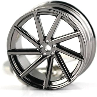 maycom Creative Hot Auto Part Model Wheel Rim Tyre Keychain Keyring Key Chain Ring Keyfob (Black)