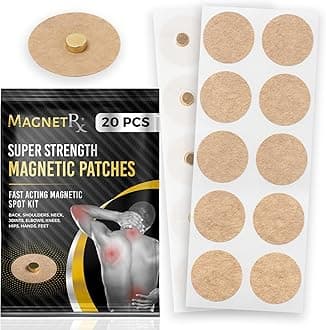 MagnetRX® Magnetic Acupressure Patches - 3,500 Gauss Ultra Strength Healing Magnets for The Body - Acupressure Magnets Patch (20 Pack)