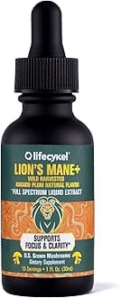 Lion's Mane Mushroom Extract with Kakadu Plum - Brain Booster Nootropic for Memory, Focus & REM Sleep - Non-GMO, Organic Mushroom Tincture - 1 Fl Oz (15 Servings)