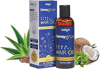 Adon (Waidon) Densy Grow Sebo Herbal Hair Oil For Unisex | Hair Fall Control & Promotes Hair Growth With Bringharaj & Coconut Oil Natural Ayurvedic Ingredients | Free From Harmfull Chemicals | 100Ml
