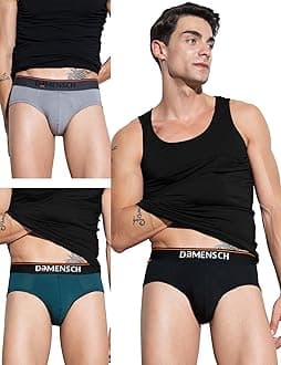 Deo-Cotton Solid Underwear for Men Combo Breathable Inner Cotton Briefs Pack No-Marks Waistband Moisture Wicking