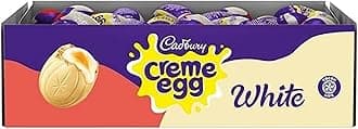Cadbury White Chocolate Crème Eggs, Perfect for Easter Egg Hunts, Bulk Buy (P...