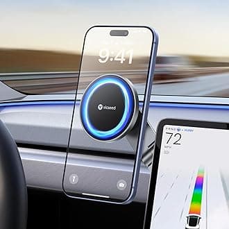 VICSEED Tesla Phone Mount【Strongest Magnet Power】Foldable Hidden Tesla Phone Holder Fit for All Phone, Tesla Model 3 Model Y for MagSafe Car Mount, Tesla Model 3 Accessories, Tesla Model Y Accessories