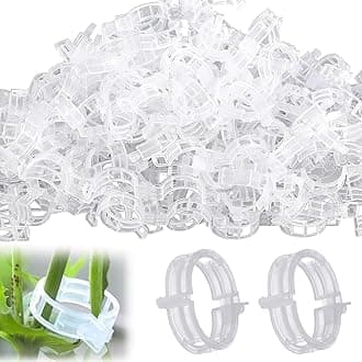 300Pcs Plant Support Tomato Clips,Plastic Tomato Clips for Tomato Climbing 1" Inner Diameter Plant Clips for Grape Vine, Tomato Vine, Plants Support Clips Reusable Garden Clips (300Pcs Tomato Clips)