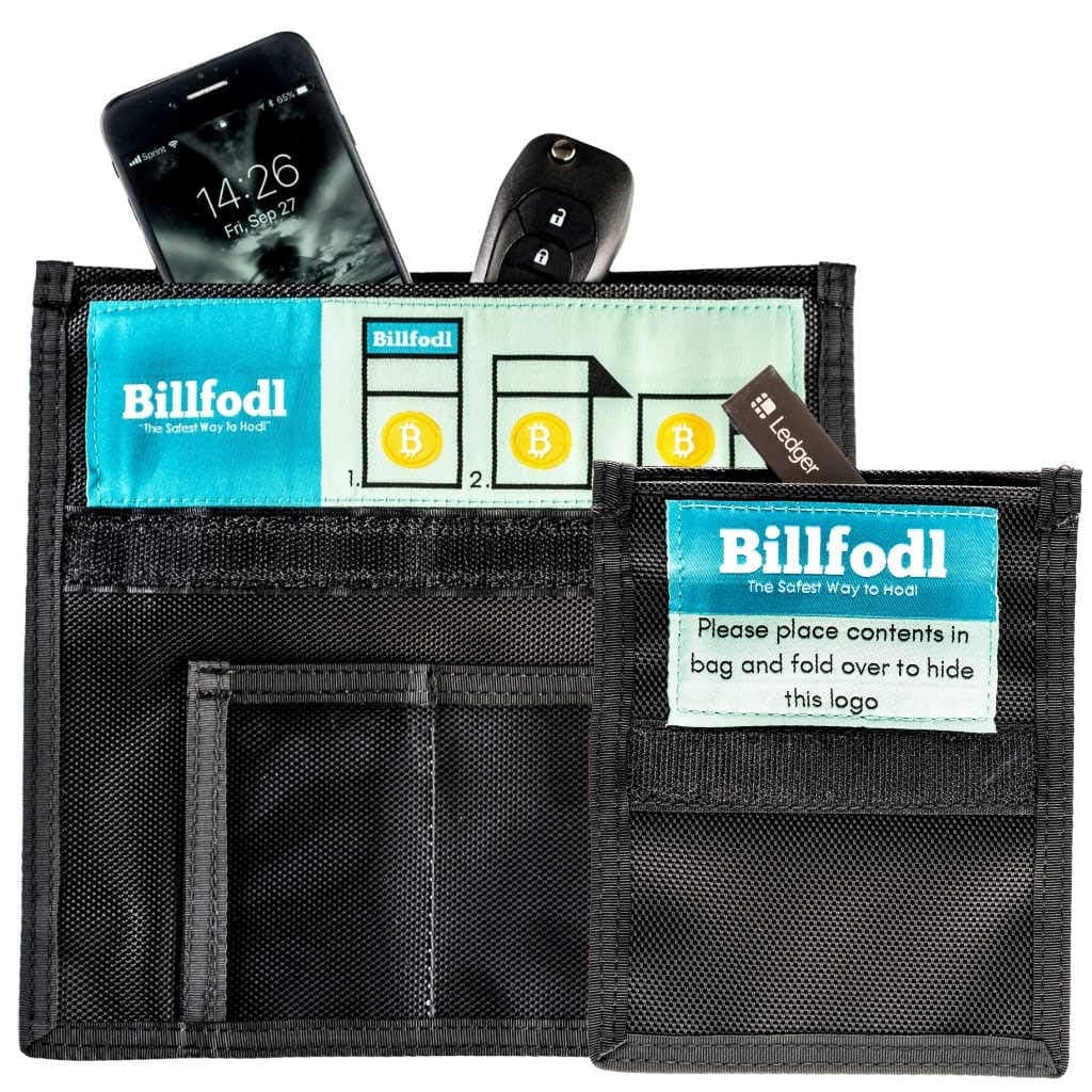 BillfodlFaraday Bag Bundle - Large with Window and Small Faraday Bag for Wallets, Phones, Tablets, and Backups - RFID Signal Blocking, Anti-Theft Pouch, Anti-Hacking Case Blocker