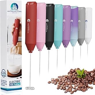 Electric Milk Frother Handheld, Battery Operated Whisk Beater Foam Maker for Coffee, Cappuccino, Latte, Matcha, Hot Chocolate, Mini Drink Mixer, No Stand, Red