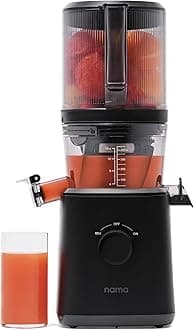 NAMA J2 Cold Press Juicer, Self Feeding for Hands Free Operation, Residue Free Chew Squeezer for More Juice, Less