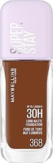 Maybelline New York Super Stay up to 30HR Lumi-Matte Foundation, Medium-Full Coverage, Vegan Formula*, Amino Acids, Niacinamide, Vitamin E, All Day Wear - Shade: 368