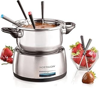 Nostalgia 6-Cup Stainless Steel Electric Fondue Pot