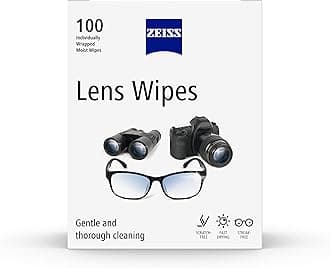 ZEISS Lens Wipes 100 Count- Pack of 1| Lens Cleaner - Perfect for Spectacles, Eyeglasses, Sunglasses, Camera Lenses, Binoculars and all other lenses