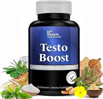 Testosterone Booster Supplement for Men - Stamina, Endurance & Energy - Tongkat Ali, Horny Goat Weed, Tribulus, Fenugreek, Maca & Panax Ginseng - Muscle Strength Support - 30 Capsules, 1 Month Supply