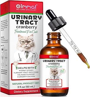 Cat Urinary Tract Infection Treatment, Natural UTI Care Drops for Cat, Cat Herb Supplement Prevention Incontinence & Bladder Stones, Keep Pet Renal Health & UTI Care Drops, 60ML