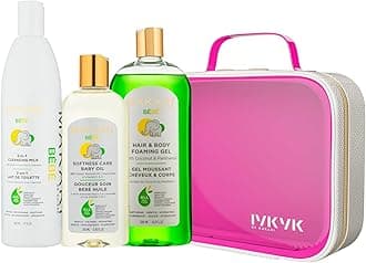 Bebe 3-Piece Shower Gift Set | Foaming Gel, Cleansing Milk & Oil | Gentle, Nourishing Bath Routine for Newborn & Up | Hypoallergenic & Paraben-Free