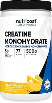 Nutricost Creatine Monohydrate Powder (Pineapple Mango, 500 Gram) - Micronized Creatine Supplement - Vegan, Non-GMO, Gluten Free