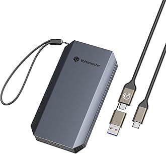 Yottamaster 512GB External SSD, Up to 460MB/s 2 in 1 USB C Cable & Lanyard Portable Solid State Drives, Supports 4K ProRes HDR Compatible with iPhone 17 Pro Max, Smartphone, Tablet, Laptop