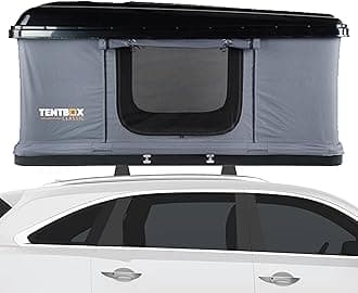TentBox - Car Roof Top Tent Classic - TentBox Car Roof Tent, Sleeps 2 People - Four Season Car Camping - Tent Box Roof Tent FITS Most Cars - Gas Assisted Opening, 60 Seconds Set-Up