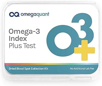 Omega Quant Omega-3 Index Plus Test Kit - Measures Blood Levels of Omega-3, Trans Fats, and Omega-6:Omega-3 Ratios | The Original Omega-3 Blood Test Home Kit