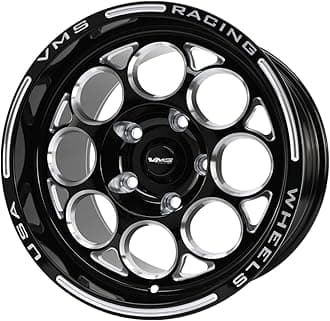 VWMO017 VMS Racing Wheel Modulo 15X10 5X114.3 50 ET 73.1 CB Black Milling Finish 7.5" backspacing