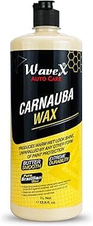 WaveX Carnauba Wax Car Polish Cream (1 L) | Car Wax That Provides Deep Wet Shine | Car Wax Polish For Car Paint, Headlights & Chrome Components