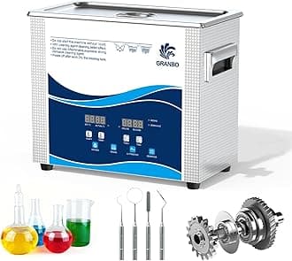 Granbo - Professional ultrasonic machine, jewelry cleaner, ultrasonic machine with heater timer and degassing, digital ultrasonic cleaner for glasses small parts