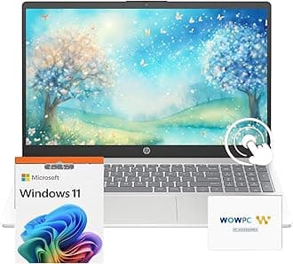 HP2025 Pavilion 15.6" Touchscreen Laptop Computer, 10-Core Intel Core i5-1235U, 16GB RAM, 1TB SSD, Fast Wi-Fi 6, Long Battery Life, w/WOWPC Recovery USB, Windows 11 with Microsoft 365