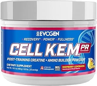 Cell K.E.M. PR V.2 Reformulated- Post Workout Recovery Powder & Muscle Builder | Creatine Monohydrate, BCAA Powder, EAAs | Recovery, Strength & Fullness | Raspberry Lemonade | 30 Servings