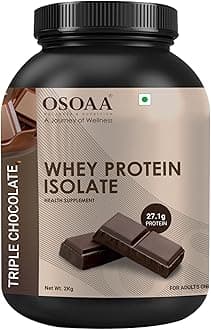 Whey Protein Isolate Powder 2kg, Triple Chocolate | 27.2g Protein Powder for Muscle Support & Recovery | 100% Authentic Protein Supplement Powder & No Adulteration