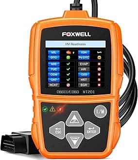 OBD II Auto Code Scanner Automotive Diagnostic Scan Tool Check Car Engine Light Fault Codes Readers OBDII OBD2 Diagnostics Scanners Foxwell NT201 Orange