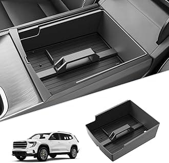 SKTU for 2024 2025 2026 GMC Acadia Center Console Organizer for 2024 2025 2026 GMC Acadia (Elevation/AT4/Denali) Console Tray 2024 2025 2026 Acadia Accessories with Sunglasses Holder