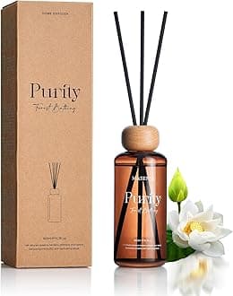 ‌M&SENSE Forest Bathing Reed Diffuser: 6.3 fl oz Fig & Lotus Scented Aroma Set with Light & Subtle Fragrance, Long-Lasting Non-Toxic Natural Essential Oil Diffuser for Office Shelf Decor Small Spaces