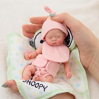 6" Reborn Baby Dolls Girl, Full Silicone Baby Dolls, Realistic Soft Silicone Newborn Baby Doll, Real Full Body Silicone Reborn Baby Dolls, Not Vinyl Dolls