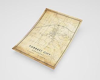 MG Global Rustic Poster of Forrest Arkansas | 11x17 12x18 16x24 24x36 Vintage Unframed Print | Antique Hometown City Wall Art for Gift | Home Office Decor