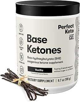 Exogenous Ketones Powder, BHB Salts Supplement for Ketosis & Fasting, Plus Electrolytes for Hydration, Caffeine Free Energy, Keto Diet, Focus & Workout Support, Vanilla, 6.7 oz