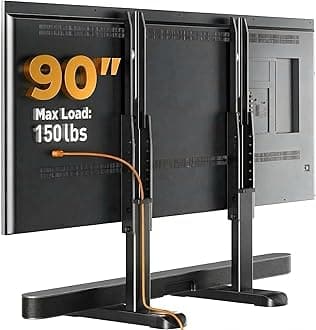 Universal TV Stand Legs for Most 37–86 90 Inch TVs up to 150 lbs, Height Adjustable TV Legs Replacement Suitable for Soundbar, Table Top Stand Base Max VESA 800 x 500mm, PGTVS20