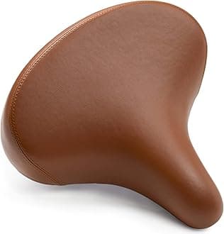 Bikeroo Wide Cruiser Saddle - Comfort Seat Fits Indoor & Outdoor Bicycles - Steel Spring & Elastomer Suspension - Memory Foam