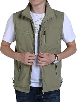 GihuoMen's Golf Lightweight Photo Vest Fishing Travel Safari Vest