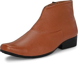 Chelsea-X ™ Fashionable White Leather Zipper High Ankle Length Casual Long Chelsea Boots for Men (IM8200)