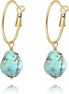 18K Gold Plated Chunky Hoop Earrings Simple Thick Huggie Earrings for Women Elegant Minimalist Jewelry