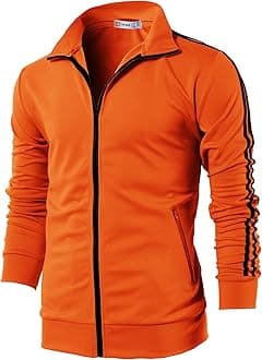 H2H Mens Active Slim Fit Track Lightweight Jacket Zip-up Long Sleeve Training Basic Designed