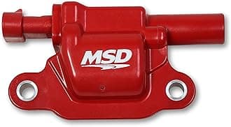 MSD 82668 Ignition Coil - GM Gen V Blaster Series - Gen V Direct Injected Engine - Red - 8-Pack - Square