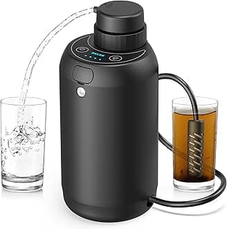 BKLES Water Filter Camping – Electric Portable Water Purifier Survival, 0.01 Micron, 6-Stage Water Filtration System Survival with Emergency Lighting for Hiking, Backpacking, Travel – BK-2000