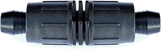 USA Made - 5 PACK 1/2 Inch Acceptable ID .540" - .620" Drip Tape Irrigation Tubing 17mm Coupling Universal Perma-Loc Connector Barbed Locking Fitting - Fits All Brands Rainbird, Netafim, 17mm